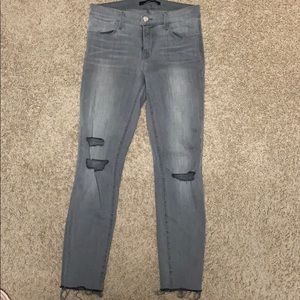 JBrand grey distressed jeans